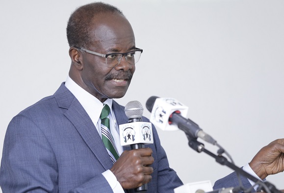 Dr Papa Kwesi Nduom giving his presentation at the Power Talk Series in Accra yesterday